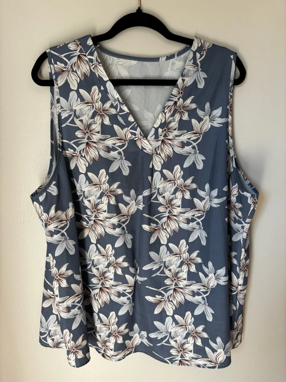 SHEIN Floral & Patterned Mixed Women’s Blouse Lot - Blue, Navy, Purple, Cream - Picture 3 of 6